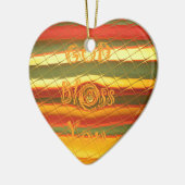 メリークリスマス神祝福あなた色デザイン セラミックオーナメント (左)