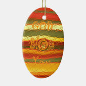 メリークリスマス神祝福あなた色デザイン セラミックオーナメント (右)