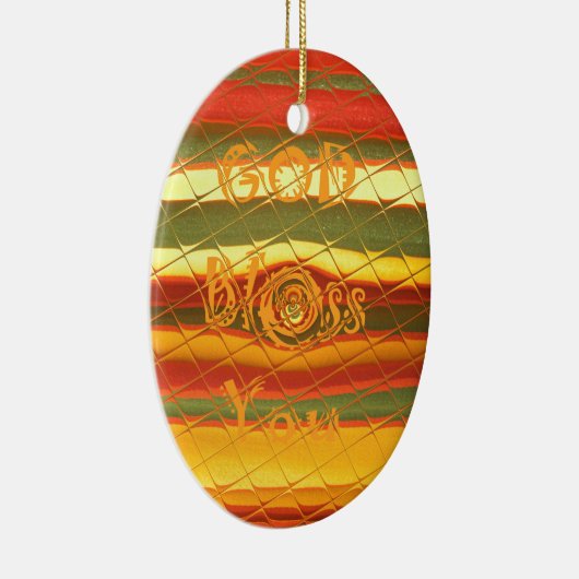 メリークリスマス神祝福あなた色デザイン セラミックオーナメント (右)