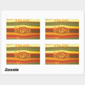 メリークリスマス神祝福あなた色デザイン 長方形シール (シート)