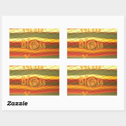 メリークリスマス神祝福あなた色デザイン 長方形シール (シート)