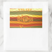 メリークリスマス神祝福あなた色デザイン 長方形シール (バッグ)