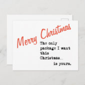メリークリスマス私が欲しい唯一のパッケージはあなたのものだ シーズンポストカード (正面/裏面)