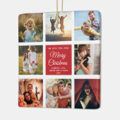 メリークリスマス私たちはあなたを愛するママ写真コラージュ セラミックオーナメント (左)
