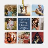 メリークリスマス私たちはあなたを愛するママ写真コラージュ セラミックオーナメント (正面)