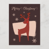 メリークリスマス私の小さな鹿 シーズンポストカード (正面)