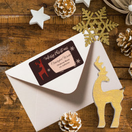 メリークリスマス私の小さな鹿 ラベル