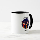 メリークリスマス私の鹿のトナカイカードの友達の恋人 マグカップ (正面右)