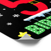 メリークリスマス私の5番目の誕生日のクリスマスの子供 ポスター (角)