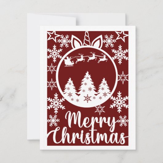 メリークリスマス空白のグリーティングカード (正面)