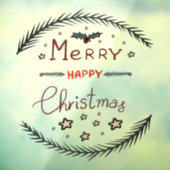 メリークリスマス窓用ステッカー ウィンドウサイン (シート3)