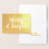 メリークリスマス筆跡金ゴールド 箔カード (ディスプレー)