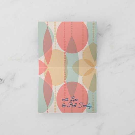 メリークリスマス簡易レトロオーナメント シーズンカード (内部)