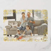 メリークリスマス紅葉フォトカード 箔シーズンカード (正面)