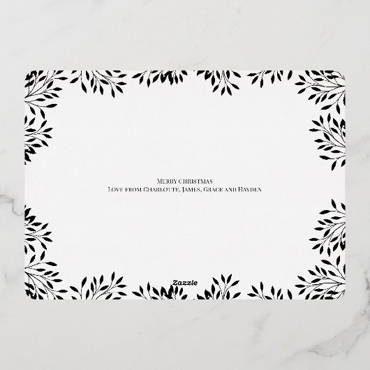 メリークリスマス紅葉フォトカード 箔シーズンカード (裏面)