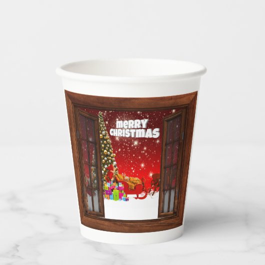 メリークリスマス紙カップ 紙コップ (正面)