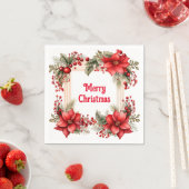 メリークリスマス紙ナプキンス スタンダードカクテルナプキン (インサイチュ)