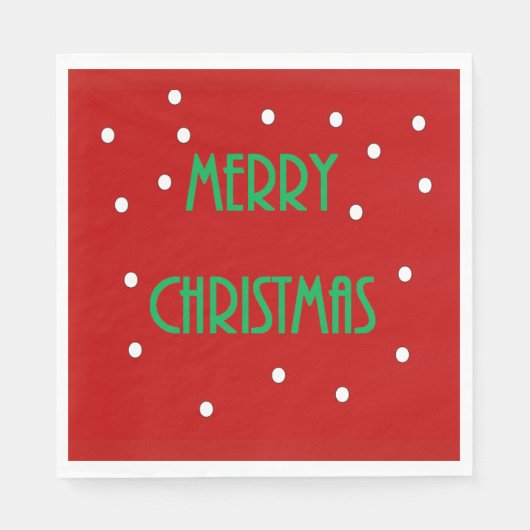 メリークリスマス紙ナプキンス スタンダードランチョンナプキン (正面)