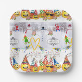 メリークリスマス紙プレートハッピーバースデー ペーパープレート (正面)