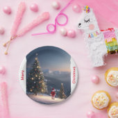 メリークリスマス紙プレート |フェスティバルホリデーパート ペーパープレート (パーティー)