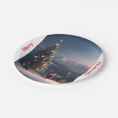 メリークリスマス紙プレート |フェスティバルホリデーパート ペーパープレート (アングル)