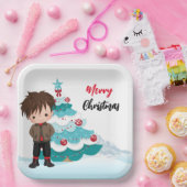 メリークリスマス紙プレート ペーパープレート (パーティー)