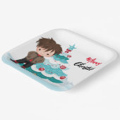 メリークリスマス紙プレート ペーパープレート (傾斜あり)