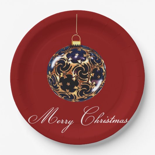 メリークリスマス紙プレート ペーパープレート (正面)