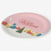 メリークリスマス紙プレート | ホリデーパーティー ペーパープレート (アングル)