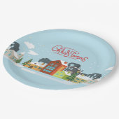 メリークリスマス紙プレート | ホリデーパーティー ペーパープレート (アングル)