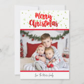 メリークリスマス紙吹雪カード 招待状 (正面)