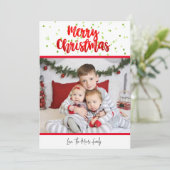 メリークリスマス紙吹雪カード 招待状 (スタンド正面)