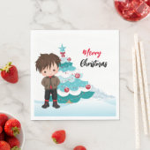 メリークリスマス紙 スタンダードランチョンナプキン (インサイチュ)