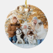 メリークリスマス素晴らしおばあちゃんクリスマスツリー写真 セラミックオーナメント (裏面)