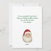 メリークリスマス素晴らしニーチェスサンタフラット シーズンカード (裏面)