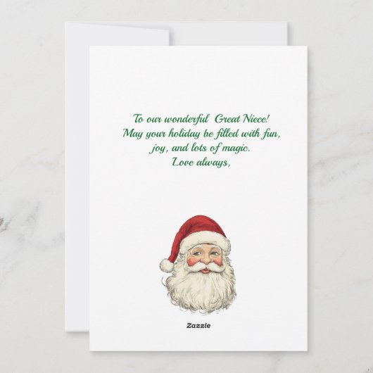 メリークリスマス素晴らしニーチェスサンタフラット シーズンカード (裏面)