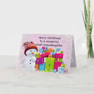 メリークリスマス素晴らし孫娘 カード