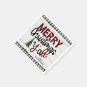 メリークリスマス素朴の木々の名前 スタンダードカクテルナプキン (角)