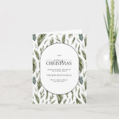 メリークリスマス素朴の森の植物の写真 シーズンカード (正面)