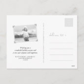 メリークリスマス素朴の黒板ミストレトーズ写真 シーズンポストカード (裏面)