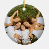 メリークリスマス素朴の黒板ミストレトーズ写真 セラミックオーナメント (裏面)