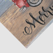 メリークリスマス素朴ウッドと可愛い赤いトラック 薄葉紙 (詳細)