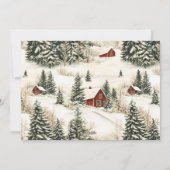 メリークリスマス素朴ウッドランド家族写真 シーズンカード (裏面)