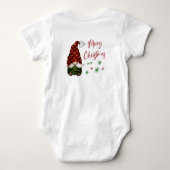 メリークリスマス素朴カントリー格言おもしろいホリデー ベビーボディスーツ (裏面)