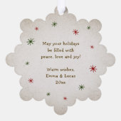 メリークリスマス素朴カントリー水カラー格言 オーナメントカード (裏面)