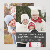 メリークリスマス素朴シャルボードヴィンテージ写真 シーズンカード (正面/裏面)