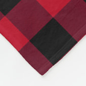 メリークリスマス素朴トナカイ赤バッファローチェック フリースブランケット (角)