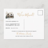 メリークリスマス素朴ニューホームムービング 案内ポストカード (裏面)