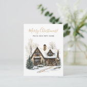 メリークリスマス素朴ニューホームムービング 案内ポストカード (スタンド正面)
