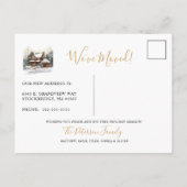 メリークリスマス素朴ニューホームムービング 案内ポストカード (裏面)